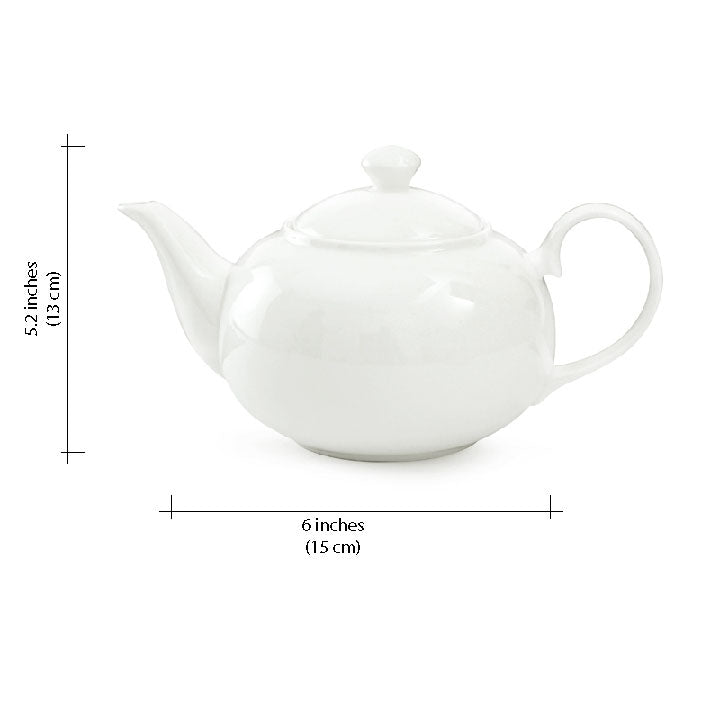 Clay Craft Basic Tea Pot Kettle Chinese Big Plain White
