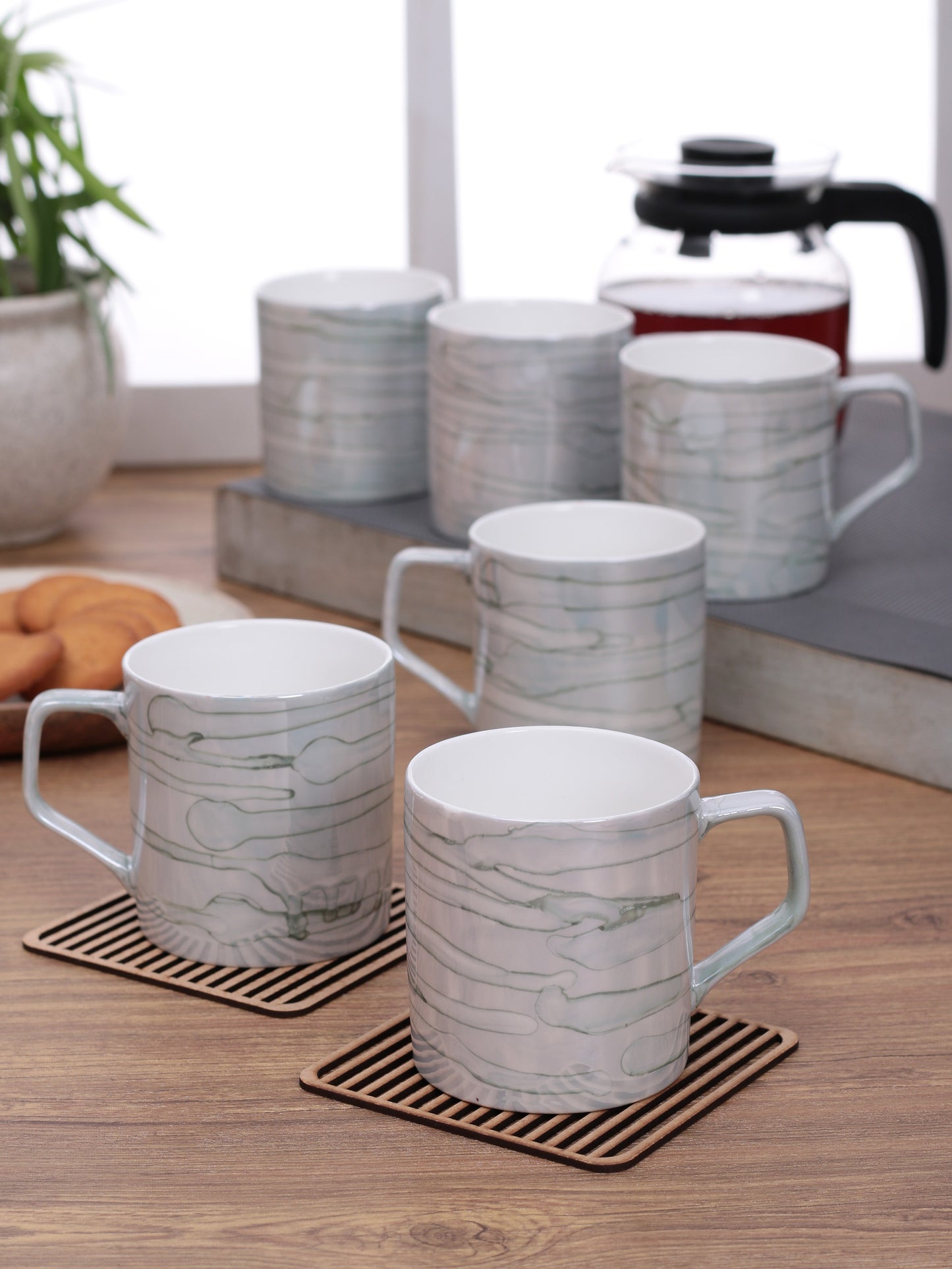 Director Pearl Coffee & Tea Mugs, 200ml, Set of 6 (P2)