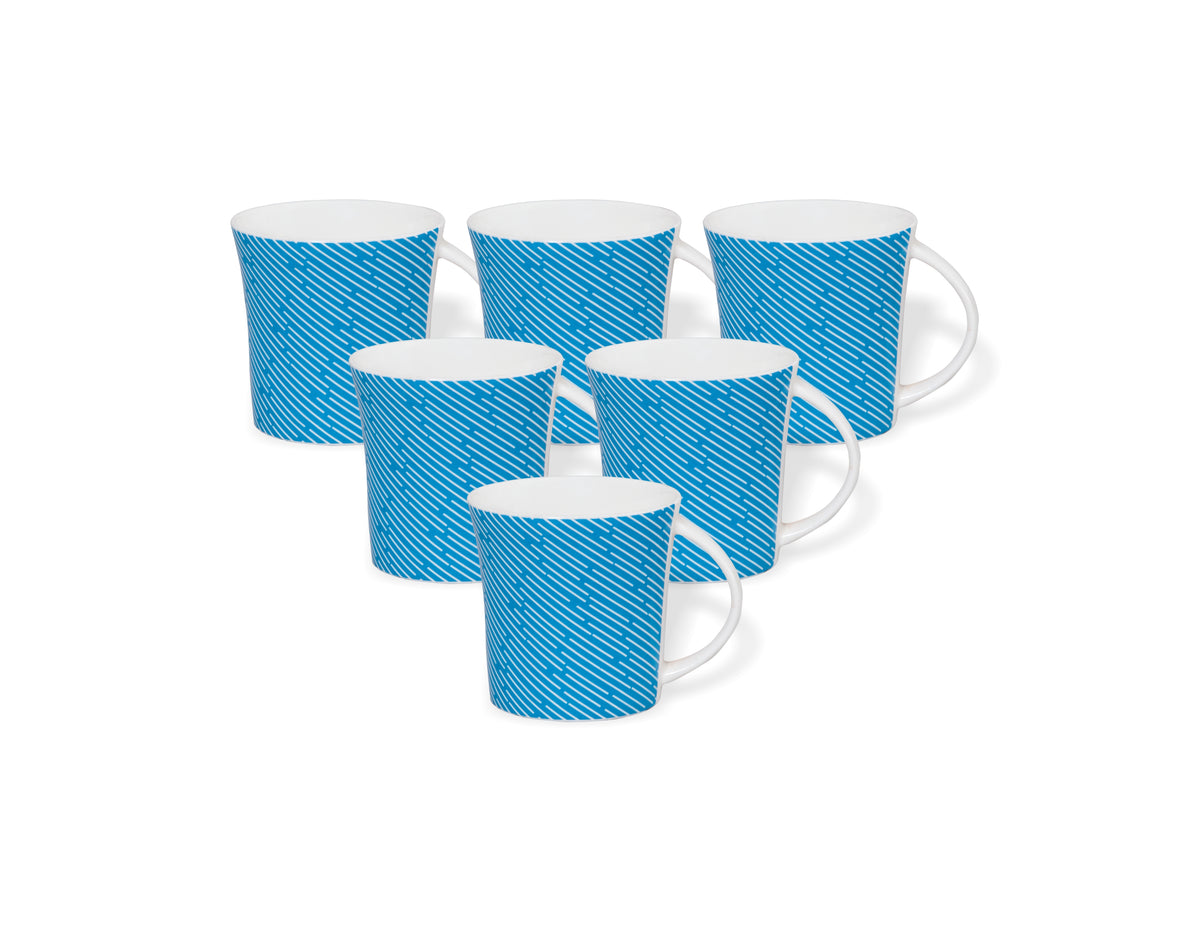 Jackson Hilton Coffee & Tea Mugs, 155ml, Set of 6 (H313)