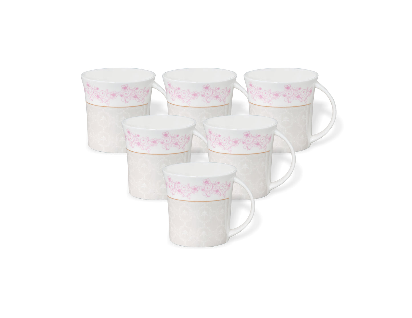 Jackson Hilton Coffee & Tea Mugs, 160ml, Set of 6 (H320)