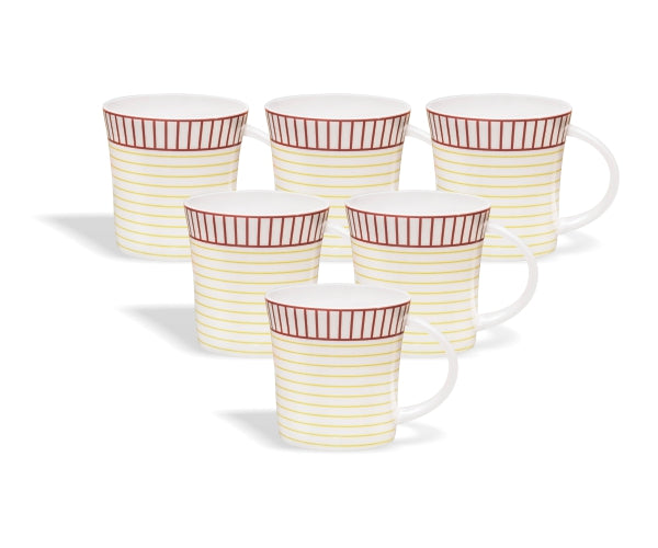 Jackson Hilton Coffee & Tea Mugs, 155ml, Set of 6 (385)