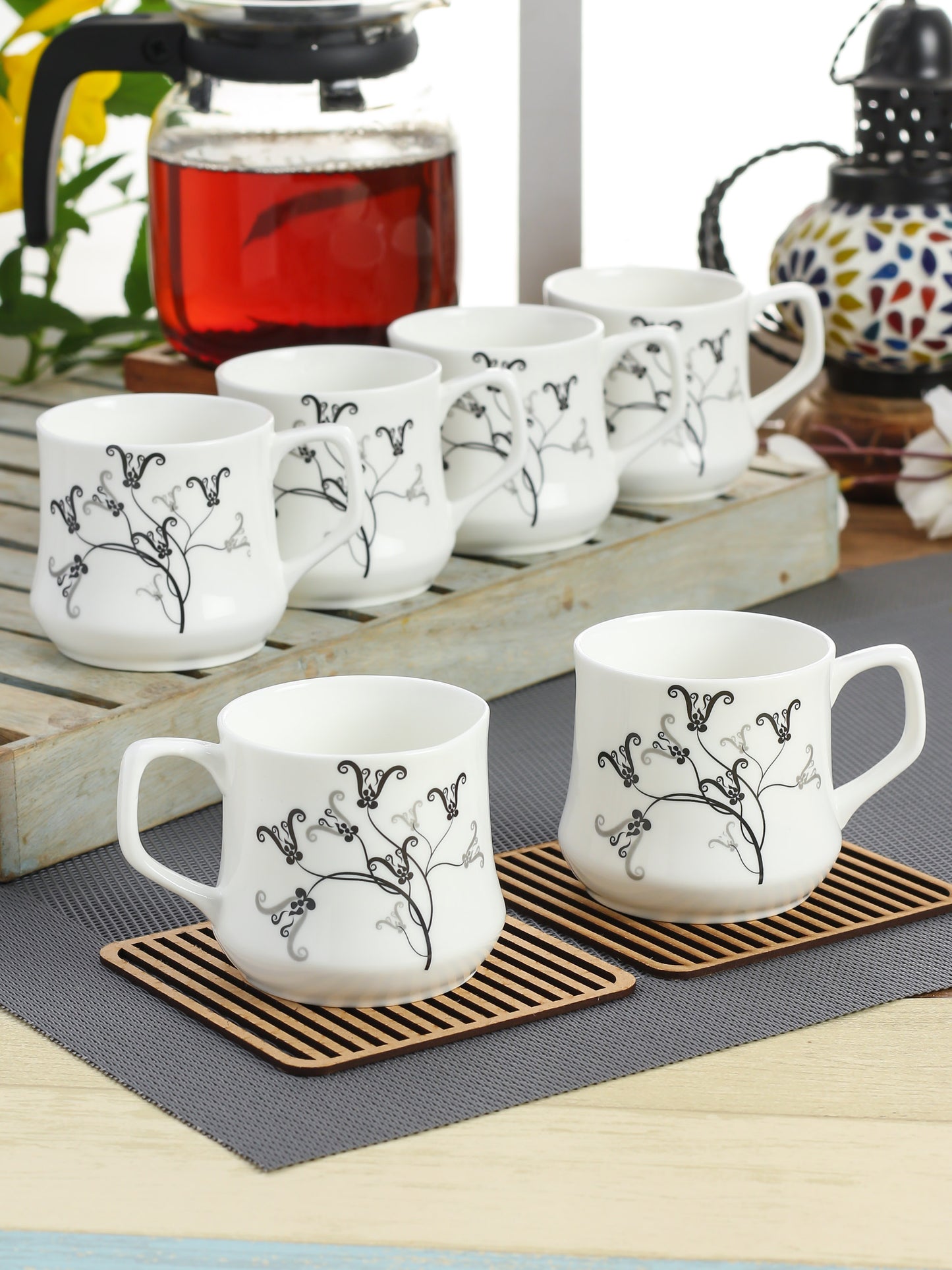 Mike Microwave Coffee & Tea Mugs, 160ml, Set of 6 (MW28)