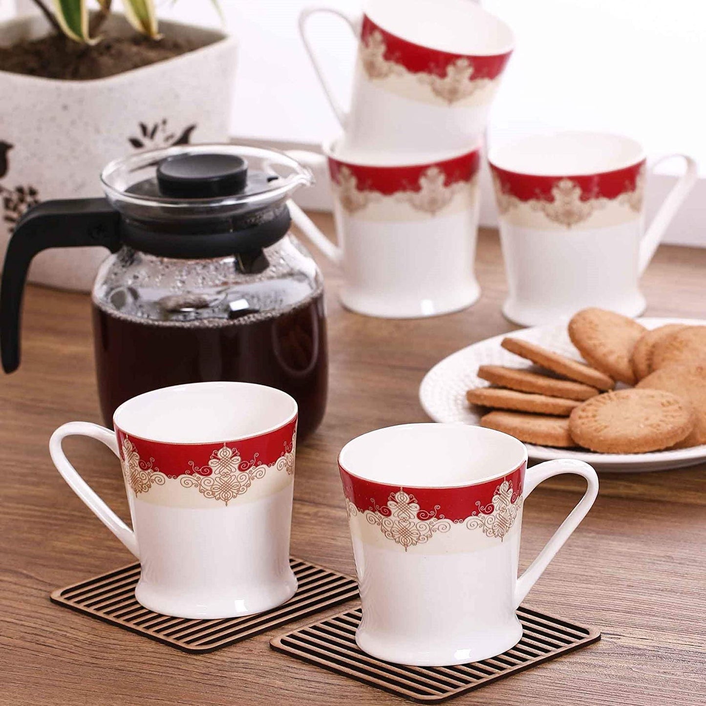 Peter Super Coffee & Tea Mugs, 170ml, Set of 6 (S347)