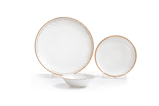 Ceramic Karina Elegant Goldline Dinner Set of 18 (GL310)