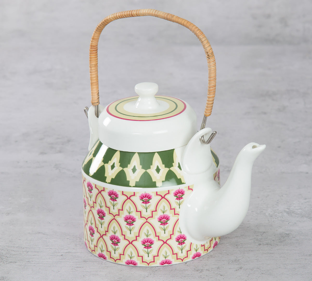 India Circus Rose Mallow Moscheutos Desi Kettle 1Pc - Clay Craft India