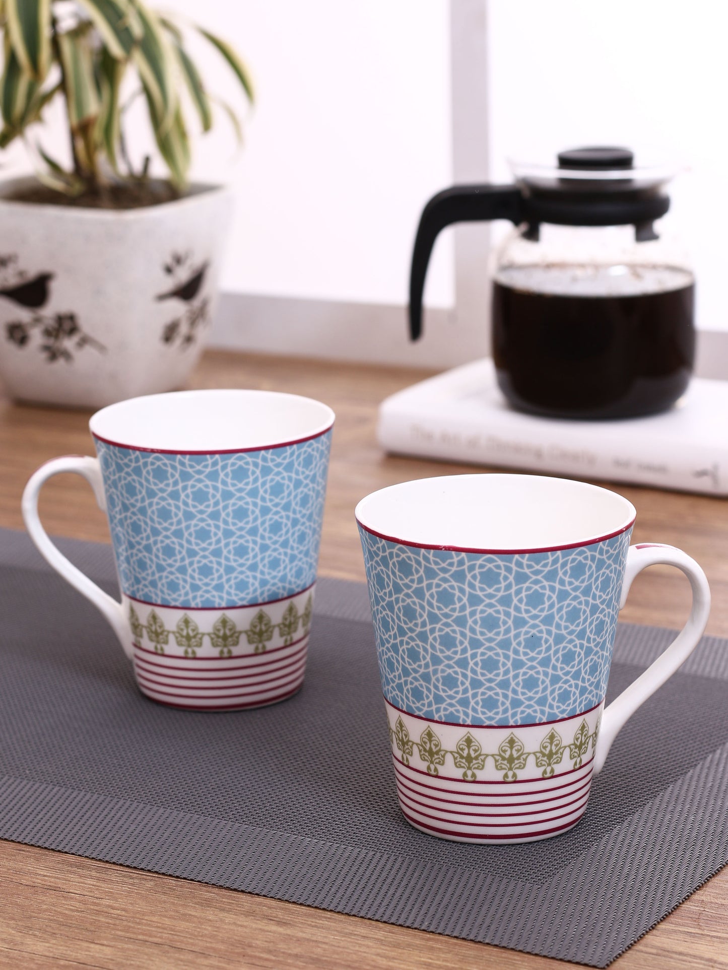 India Circus Floral Illusion Zing Milk Mugs 340ml Set of 2