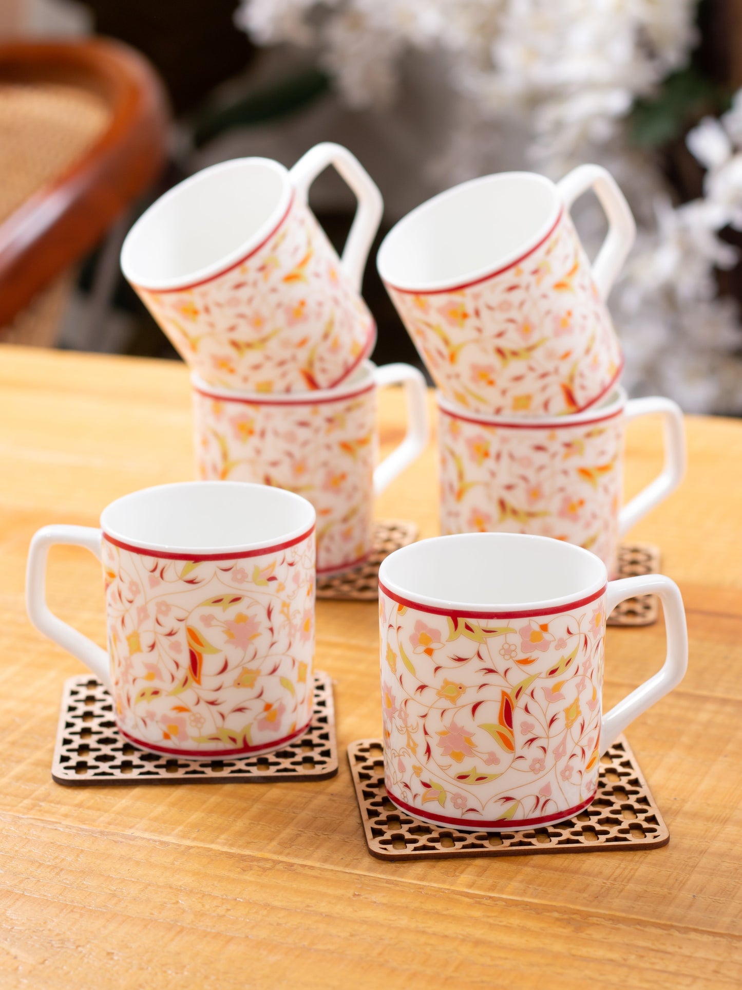 Director Hilton Coffee & Tea Mugs, 200ml, Set of 6 (H309)