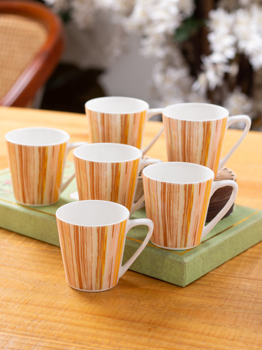 Rock Hilton Coffee & Tea Mugs, Set of 6, 150ml (308)