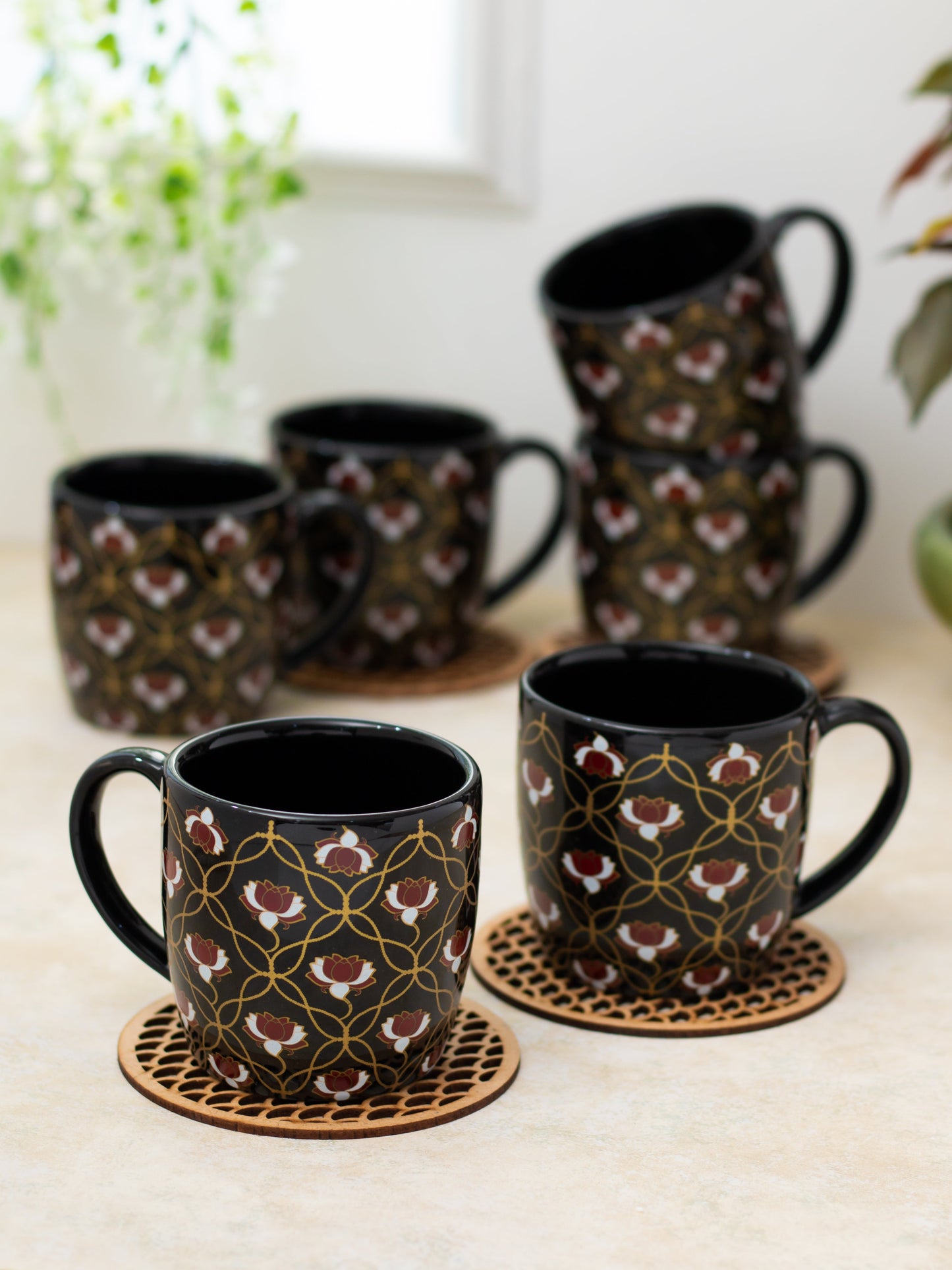 Alton Pebble Coffee & Tea Mugs, 200ml, Set of 6 (B302)