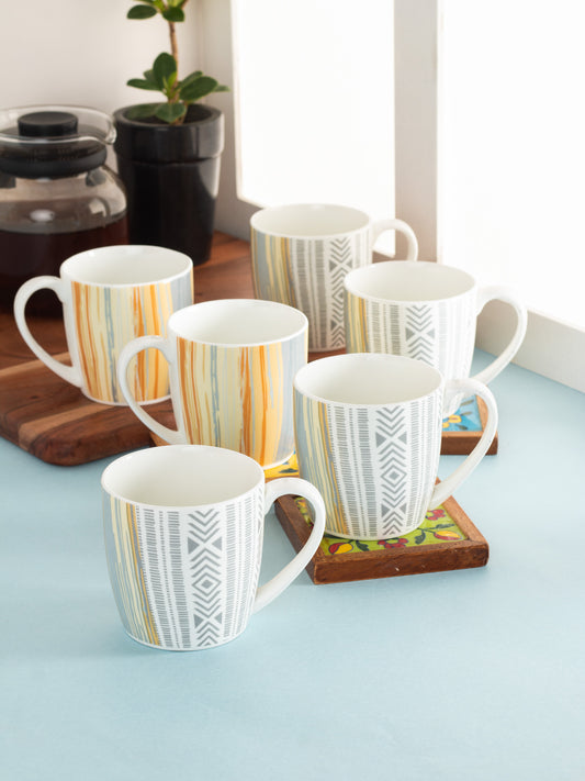 Alton Hilton Coffee & Tea Mugs, 200ml, Set of 6 (H377)