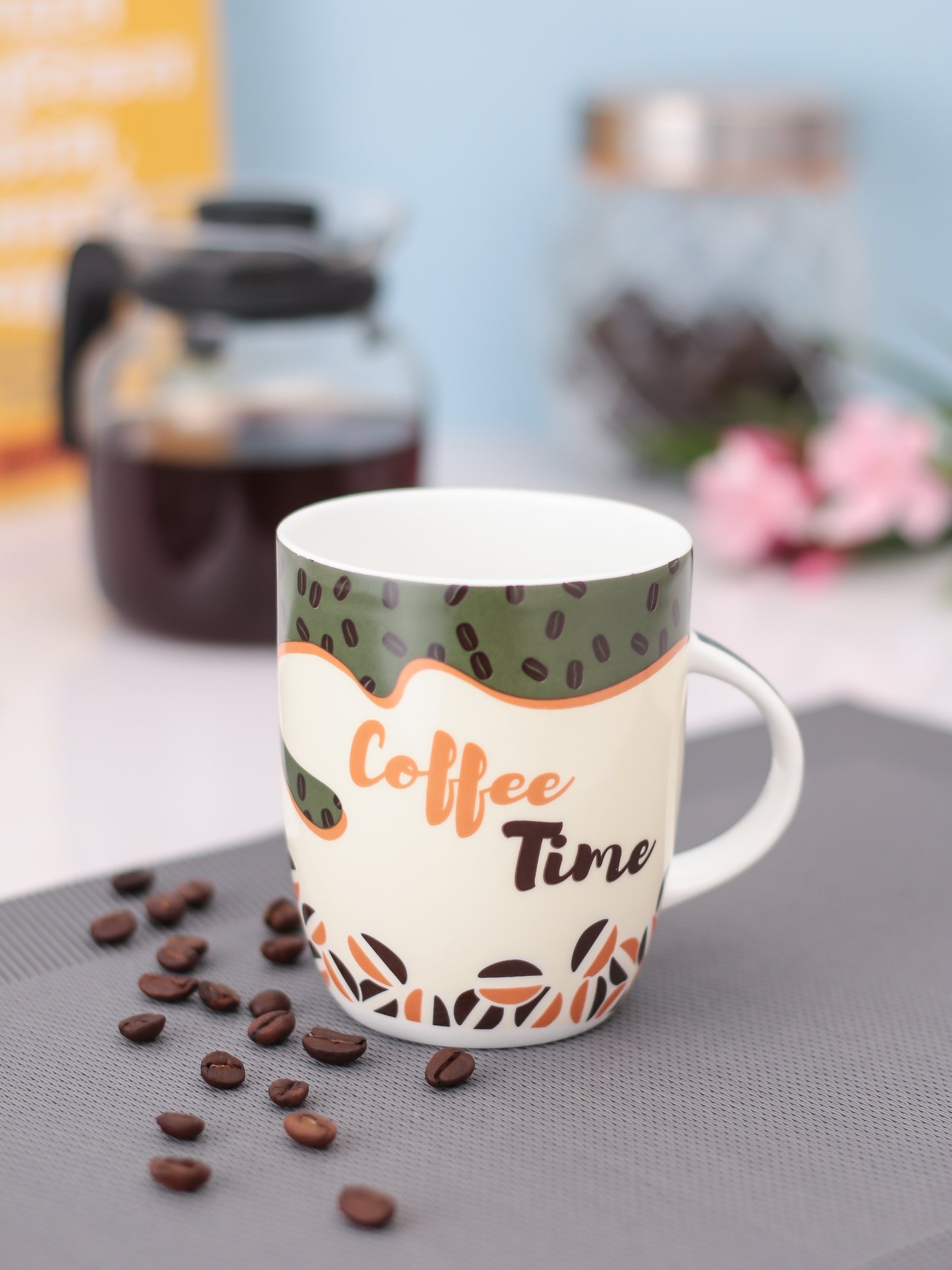 Orchid Coffee/ Milk Mug 340ml, 1 Piece (O384)