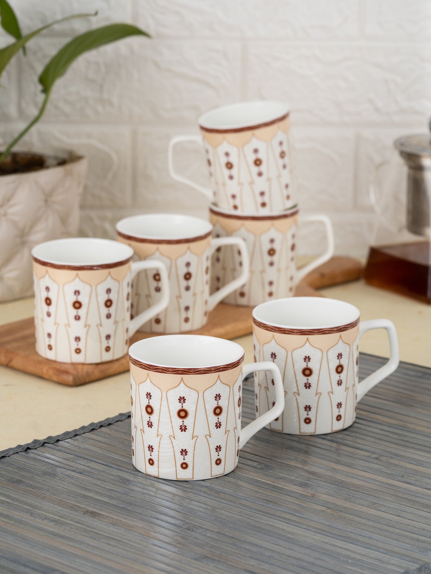 Director Hilton Coffee & Tea Mugs, 200ml, Set of 6 (H305)