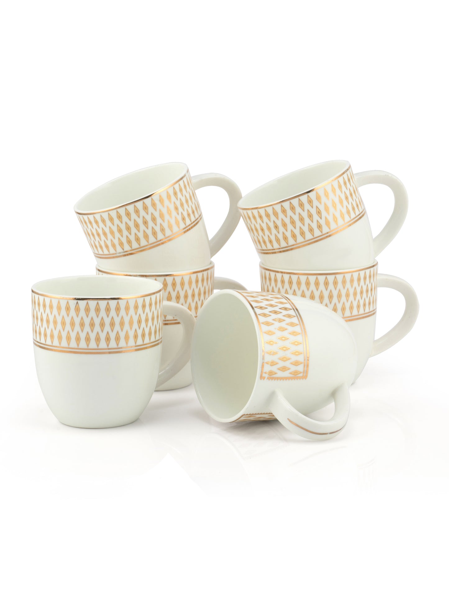 JCPL Aroma Skylite Coffee Mug/ Tea Cup, 210ml, Set of 6, Bricks (AS11)
