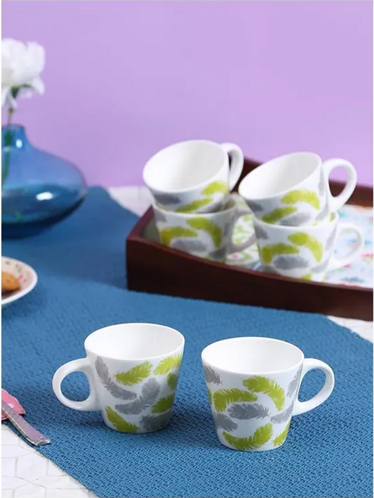Aura Hilton Coffee & Tea Mugs, 220ml, Set of 6 (385)