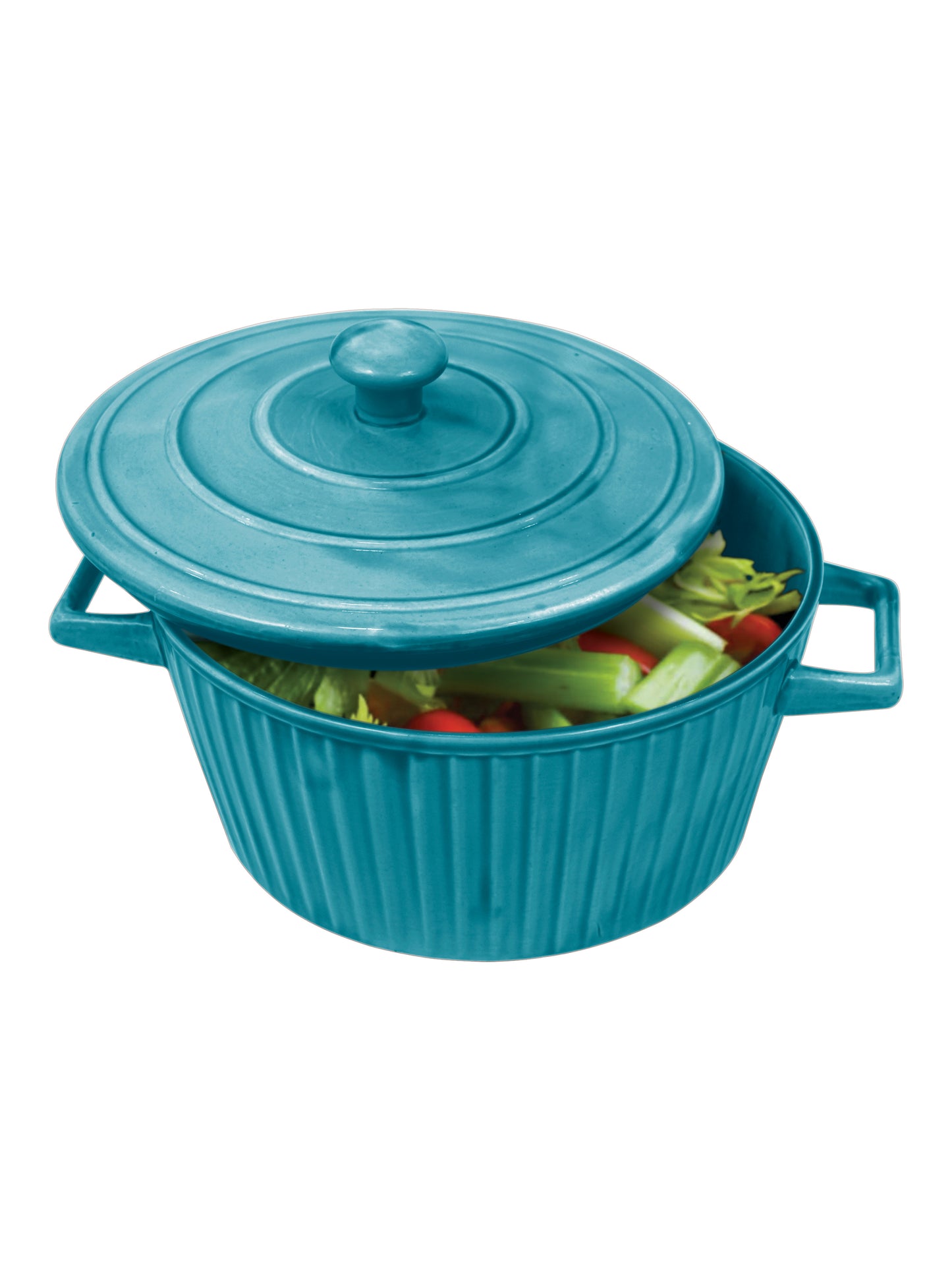 Ceramic Linear Casserole Small for Serving, Green