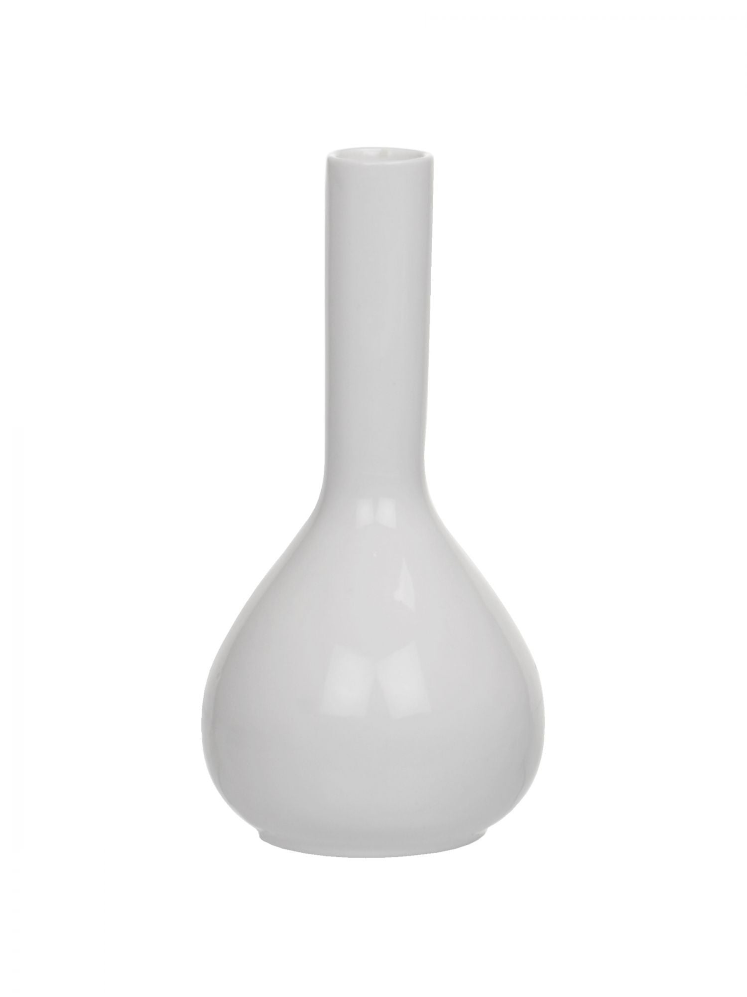 Clay Craft Basics Budvase High White Textured Ceramic Vase - Clay Craft India