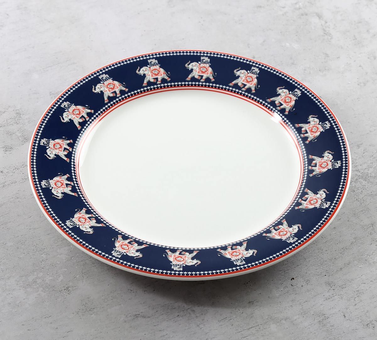 India Circus Ivory Parade Fantasy Dinner Plate 10.5" 1 Pieces - Clay Craft India