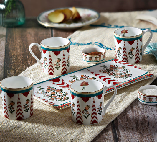 India Circus Blushed Orchard Tea & Coffee Snack Set of 7