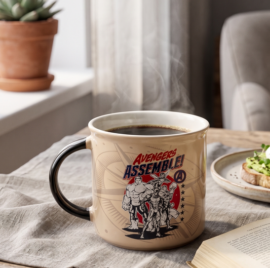 Marvel Avengers Pebble Ceramic Coffee & Milk Mug, 400ml (AVENGER3)