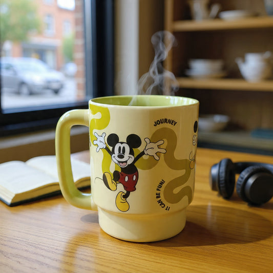 Disney Mickey Mouse Double-Sided Cartoon Print Presco Pebble Coffee & Milk Mug 1 Piece