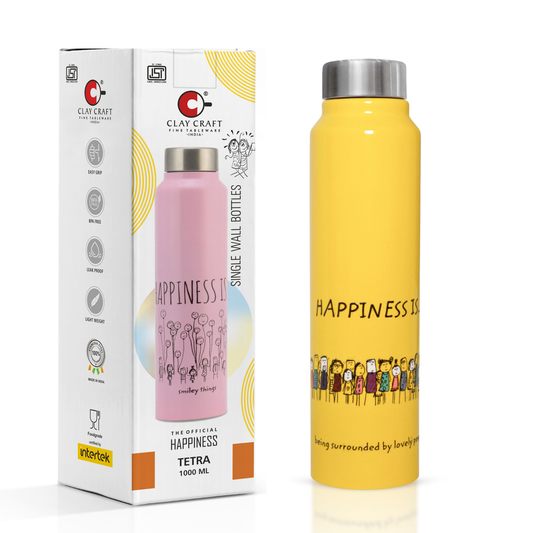 Vacbott Happiness is... Single Walled Non Insulated Water Bottle