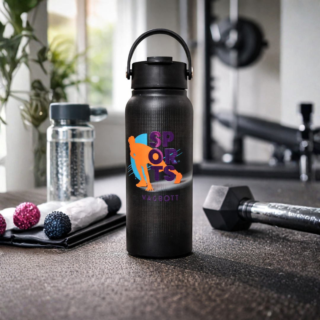 Vacbott Vacuum Bottle, Vivid Phantom Printed Double Walled 18 Hours Hot & 24 Hours Cold  Water Bottle Vacuum Insulated Hot & Cold Flask Water Bottle, 700ml