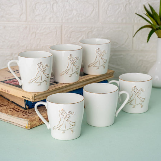 Swirl Coffee & Tea Mugs, 175ml, Set of 6 (373)