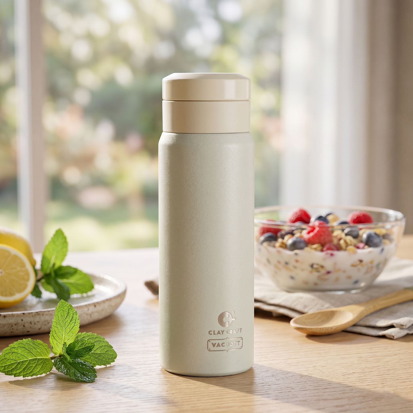Vacbott Legend Apex One-Touch Lid Vacuum Insulated Double Walled Water Bottle 18 Hrs Hot & 24 Hrs Cold Stainless Steel Flask, BIS Certified, 550ml