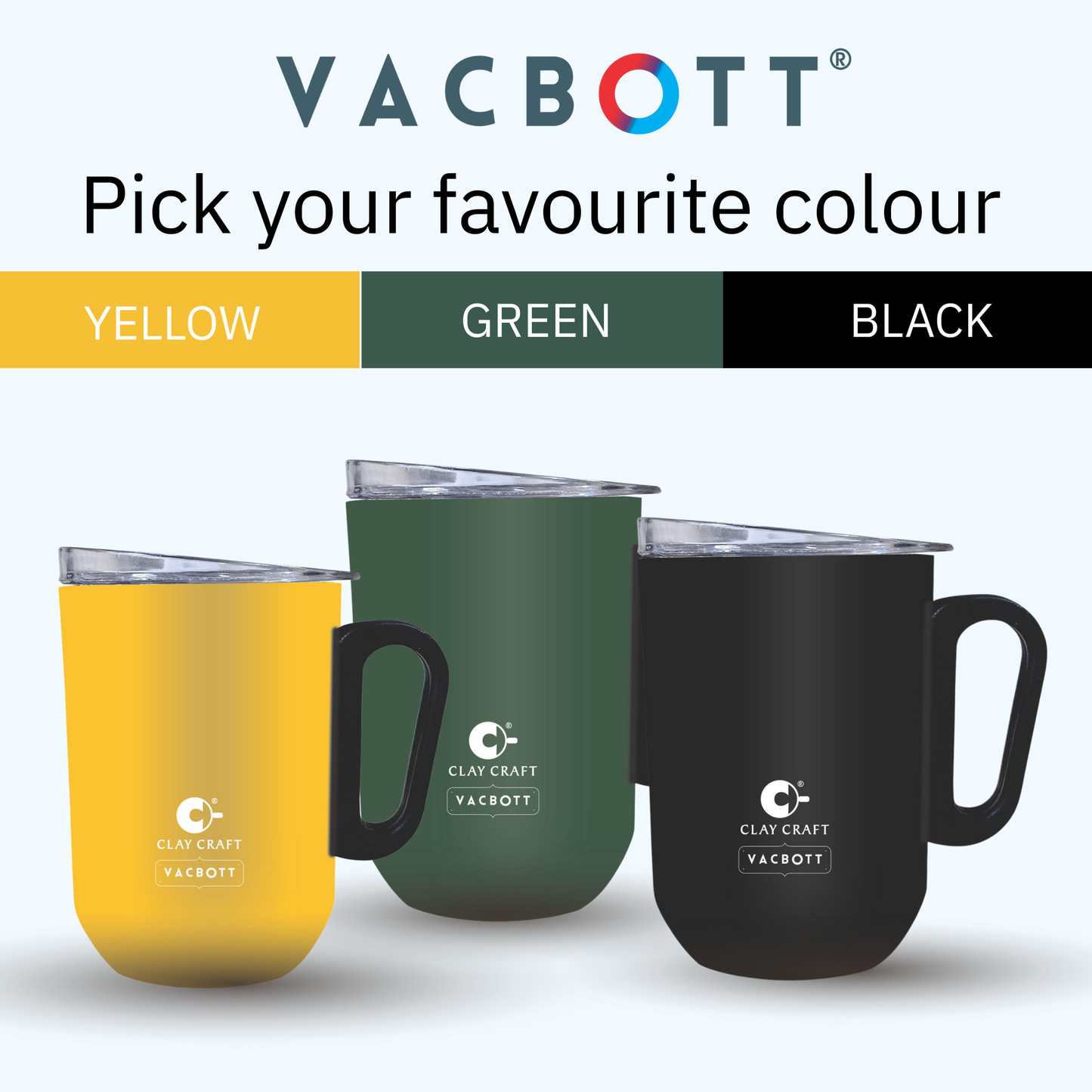 Vacbott Dallas Stainless Steel Double Walled Travel Mug