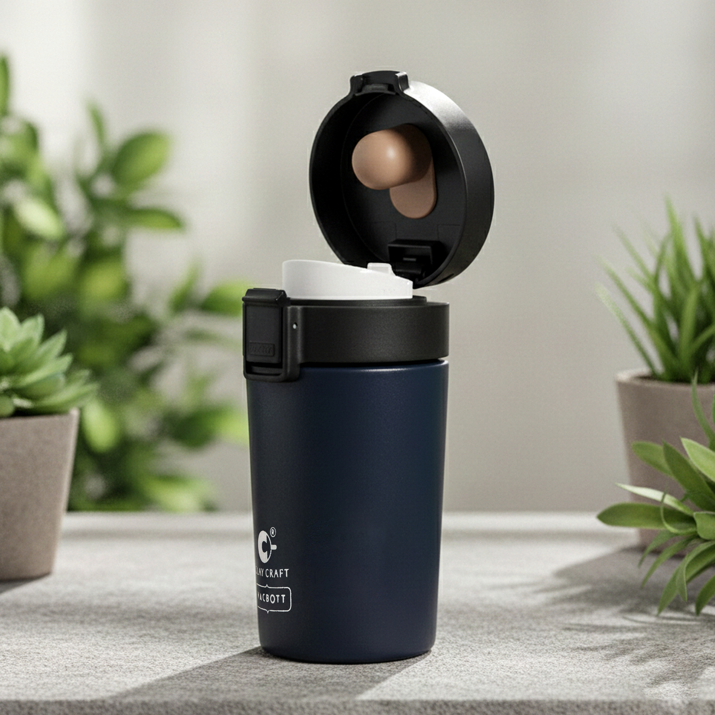Vacbott Vacuum Caferoma Tumbler Double Walled 18 Hours Hot & 24 Hours Cold  Water Bottle Vacuum Insulated Hot & Cold Flask Mug 280 ml