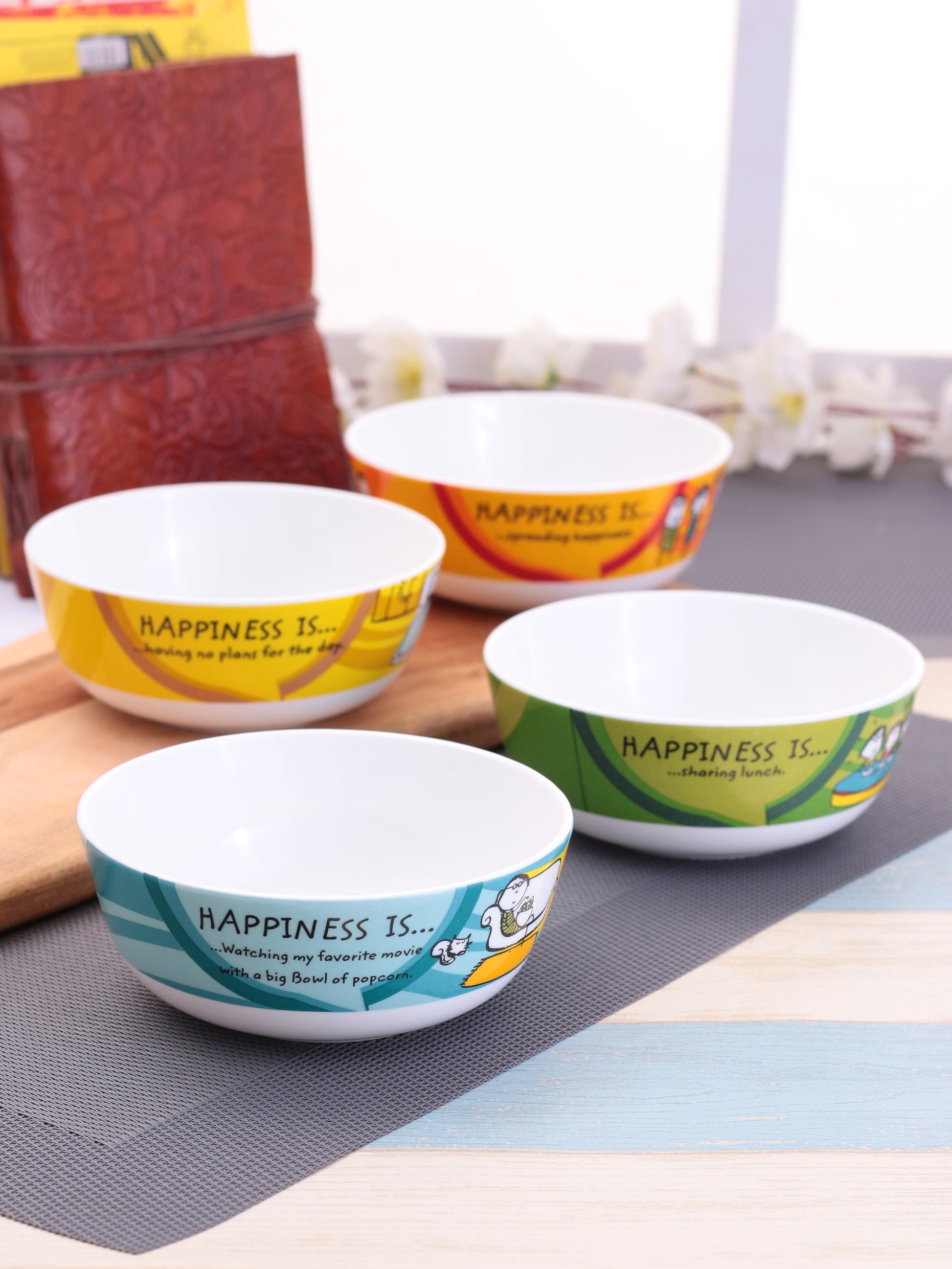 Buy Happiness Ceramic Snack/ Cereal Bowl 5