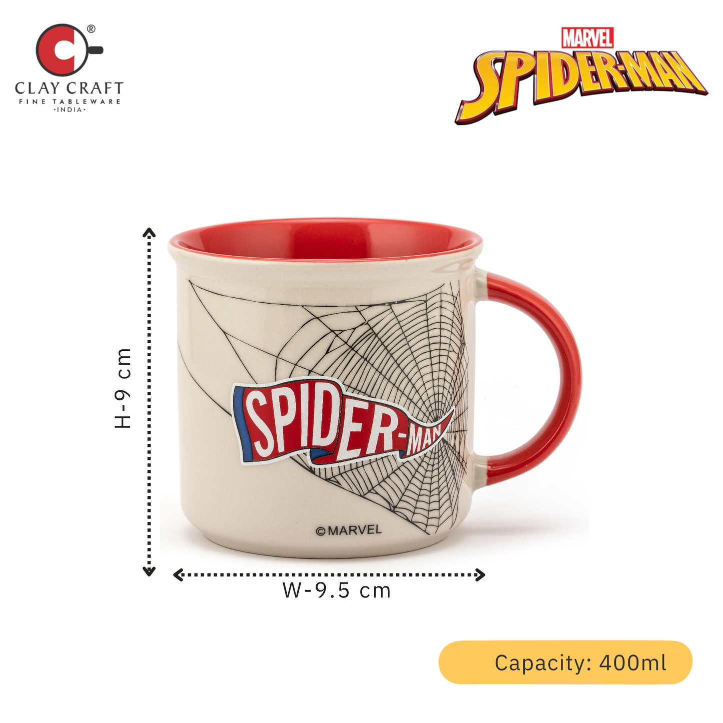 Disney Marvel Spider-Man 1 Peter Parker Pebble Coffee & Milk Mug – 1 Piece, 400ml