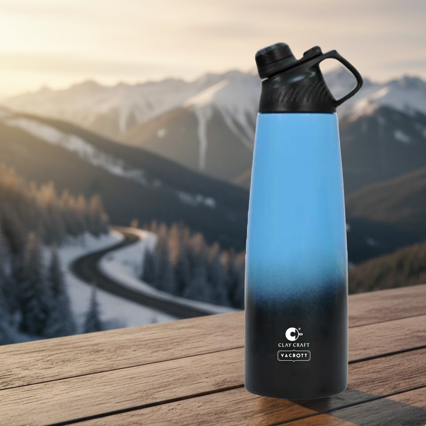 Vacbott Canon Duo Vacuum Insulated Double Walled Water Bottle 18 Hrs Hot & 24 Hrs Cold Stainless Steel Flask, BIS Certified, 1060ml