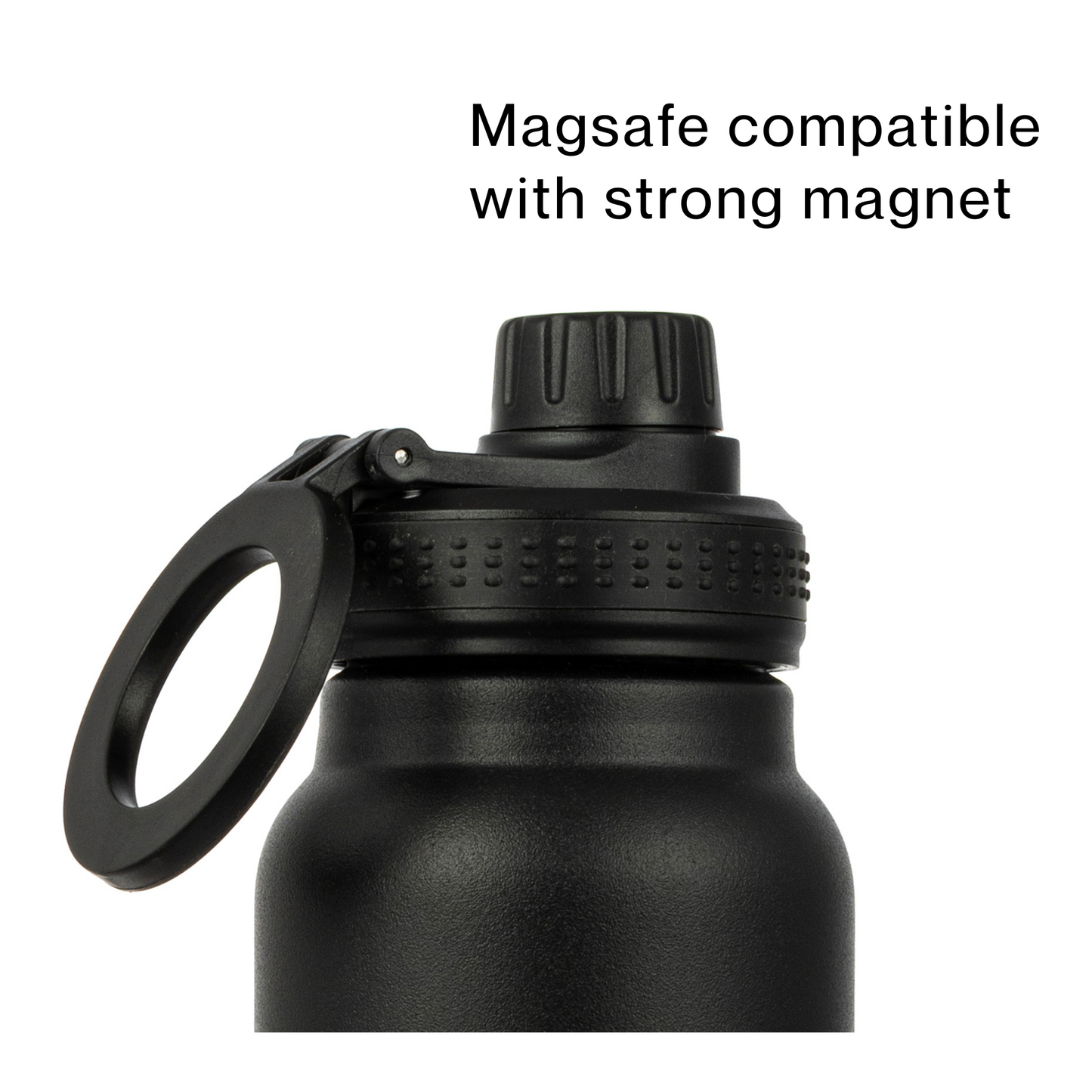 Vacbott MagHydro™, MagSafe Compatible Vacuum Insulated Double Walled Water Bottle 18 Hrs Hot & 24 Hrs Cold, Phone Stand, Tripod, Stainless Steel Flask, BIS Certified, 700ml