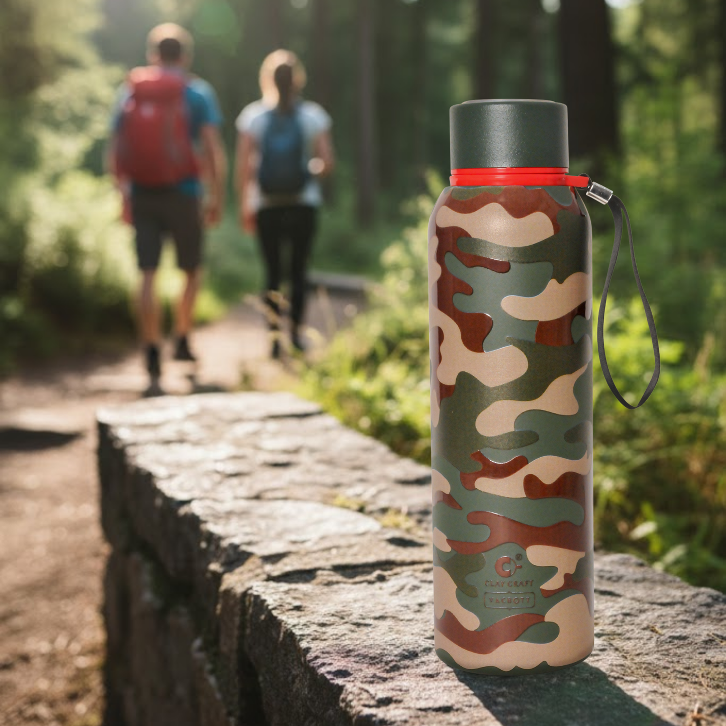 Vacbott Vacuum Bottle, Everest Military Double Walled 18 Hours Hot & 24 Hours Cold  Water Bottle Vacuum Insulated Hot & Cold Flask, 700ml