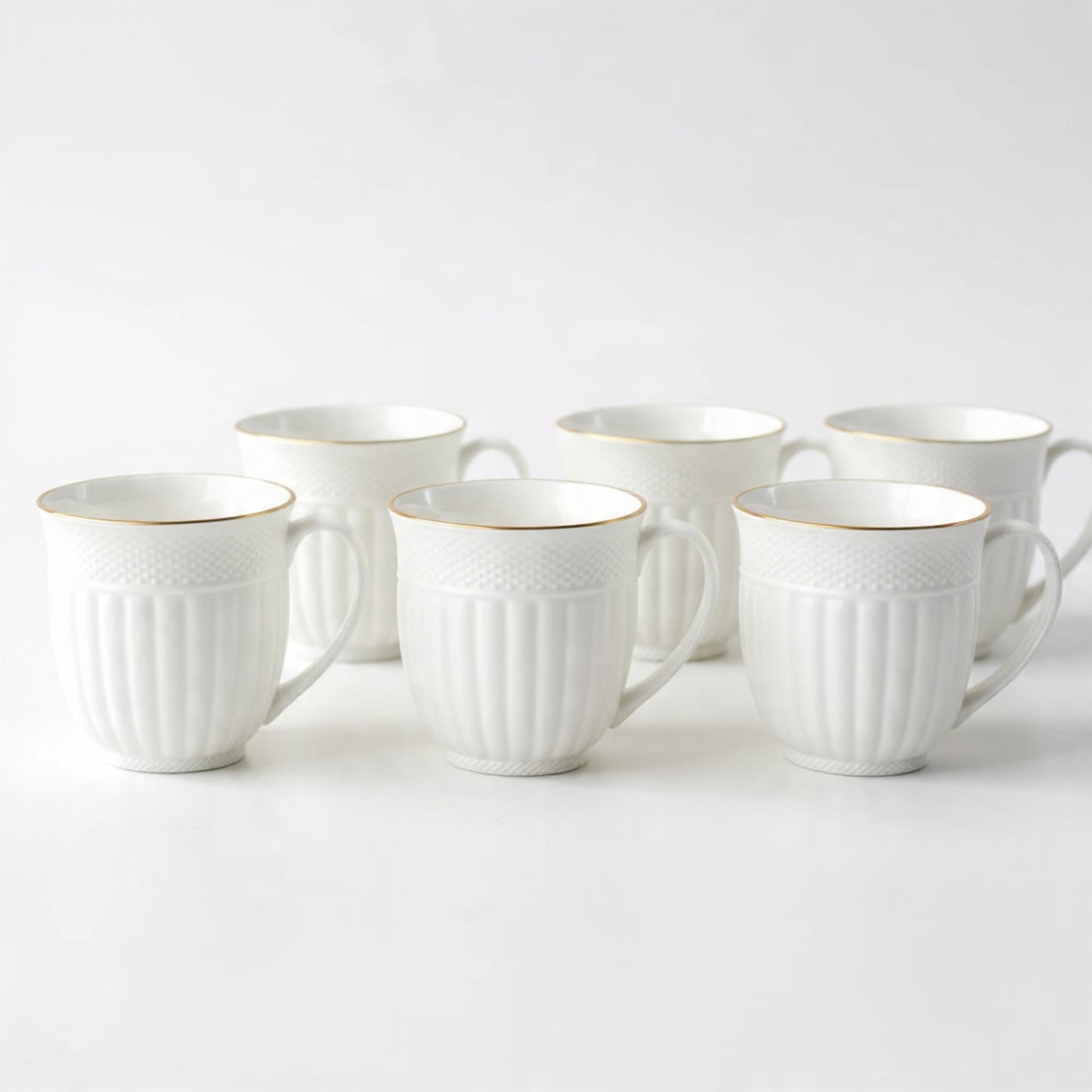 Clay Craft Esha Impression 1101 Goldline Coffee & Tea Mugs Set of 6
