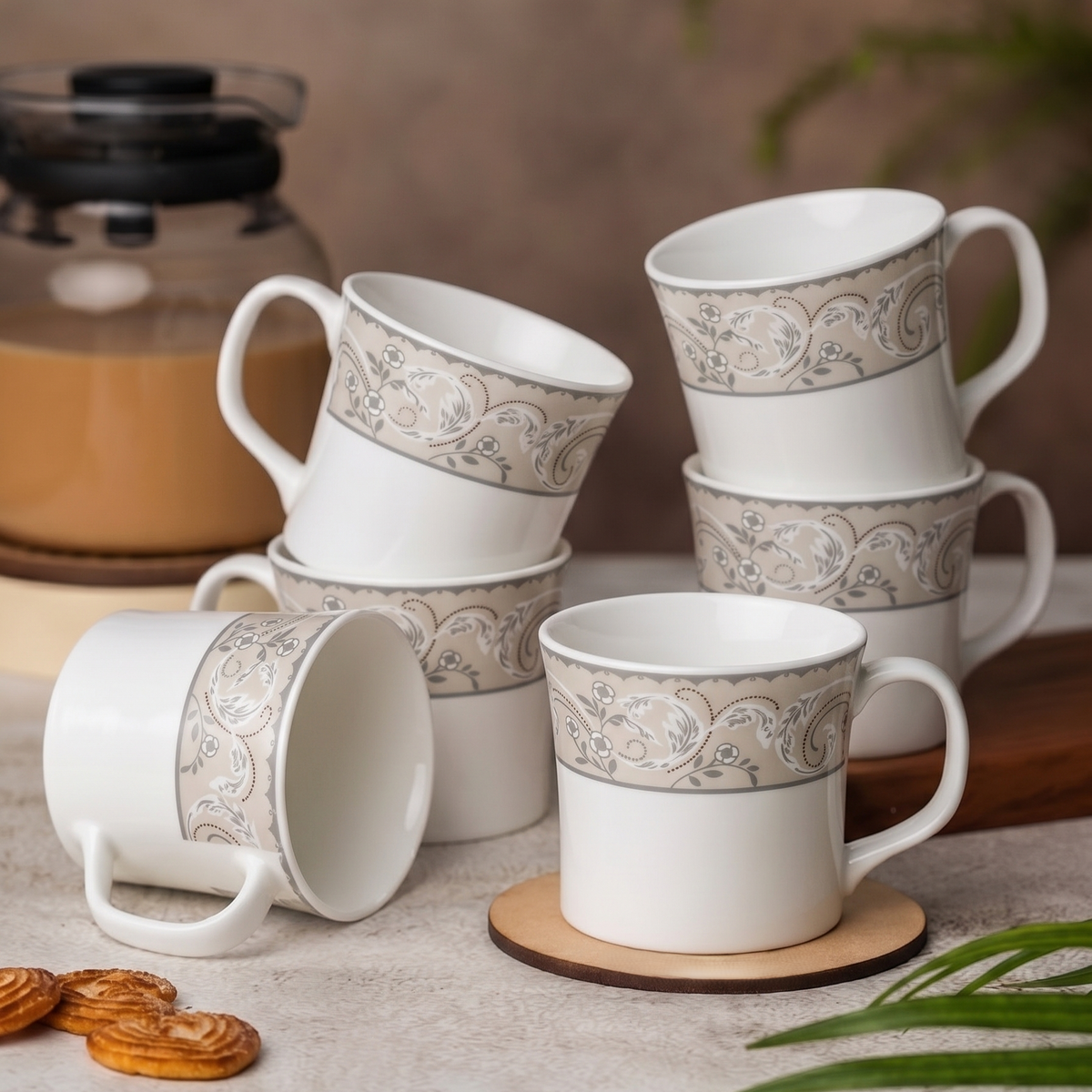 Liza Super Coffee & Tea Mugs, 150ml, Set of 6 (S301)