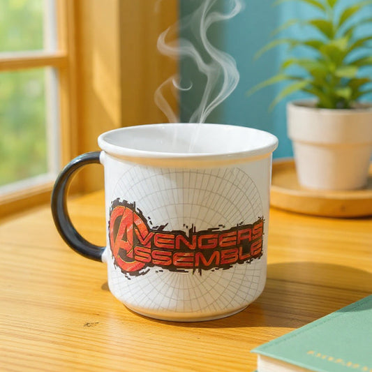 Disney Avengers Super-Soldier Double-Sided Cartoon Print Pebble Coffee Mug – Premium Ceramic Milk Mug for Marvel Fans