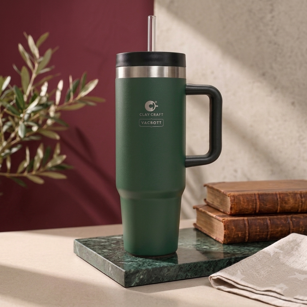 Vacbott Vacuum EverSip® Chrome Tumbler 900 ml for Adults for Office & Gym