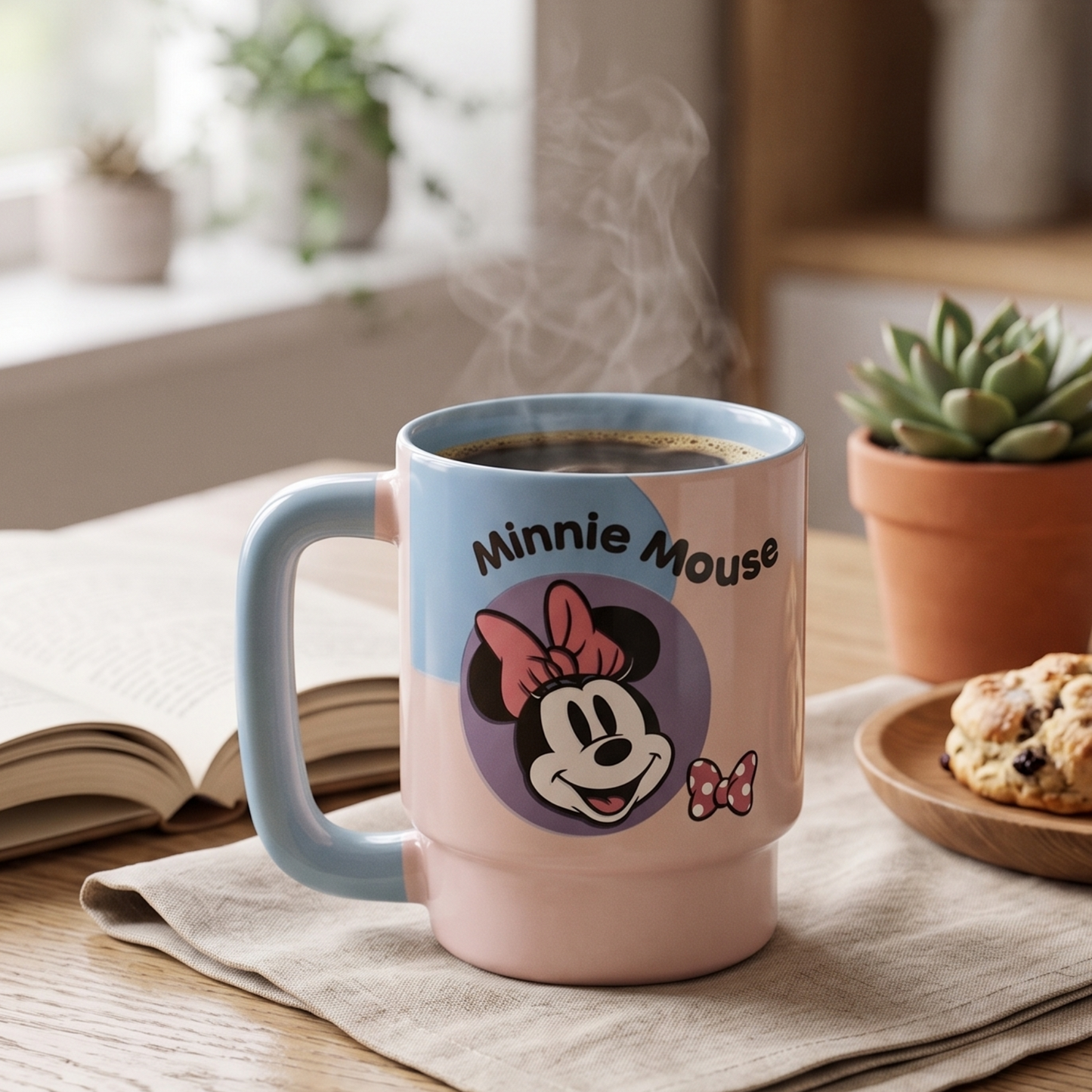 Disney Donald Duck Double-Sided Cartoon Print Pebble Coffee & Milk Mug – 1 Piece, 500ml