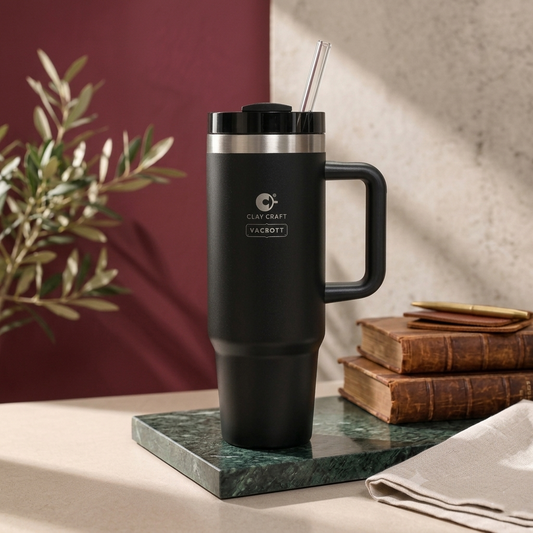 Vacbott Vacuum EverSip® Chrome Tumbler 900 ml for Adults for Office & Gym