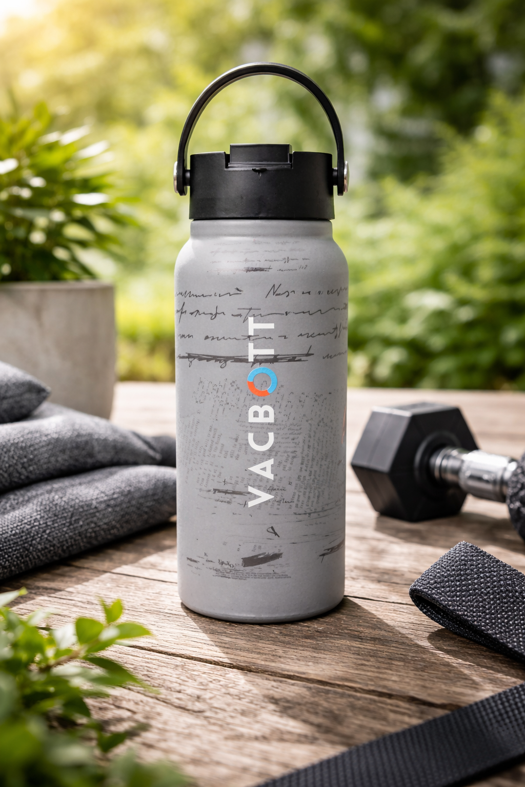Vacbott Vacuum Bottle, Vivid Phantom Printed Double Walled 18 Hours Hot & 24 Hours Cold  Water Bottle Vacuum Insulated Hot & Cold Flask Water Bottle, 700ml