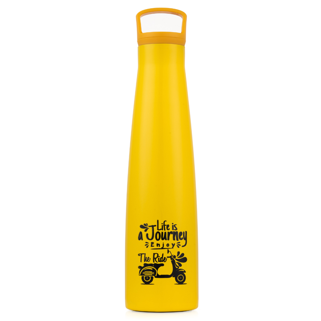 Vacbott Vaccum Bottle, Sleeko Peppy Double Walled 24 Hours Hot and Cold Water Bottle, BIS Certified,  700ml