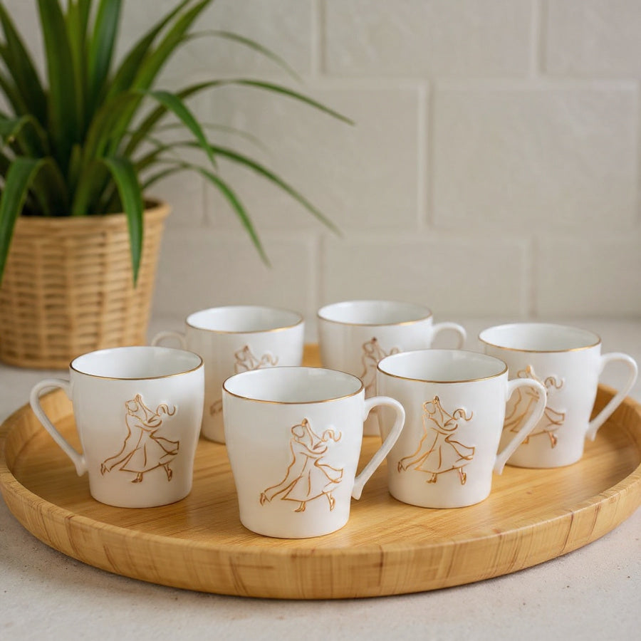 Swirl Coffee & Tea Mugs, 175ml, Set of 6 (373)