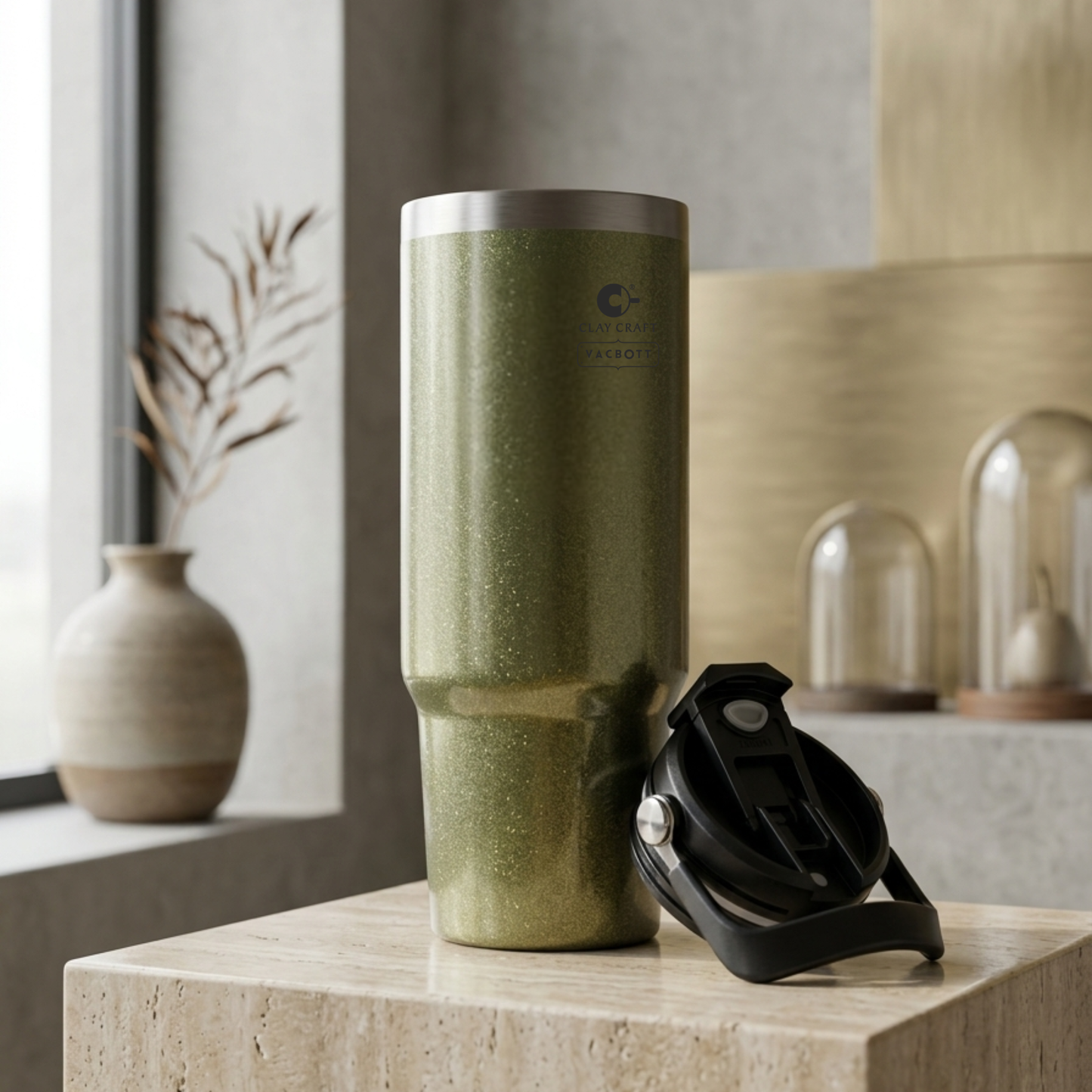 Vacbott EverSip™ Tumbler with Top Lid Handle , 900 ml
