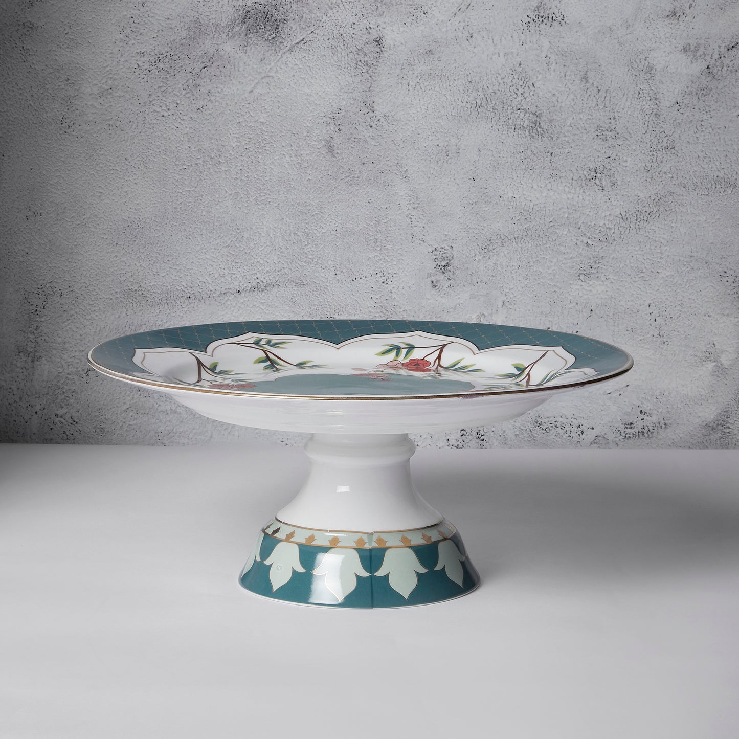 India Circus Grandeur Green Cake Stand, 1 piece