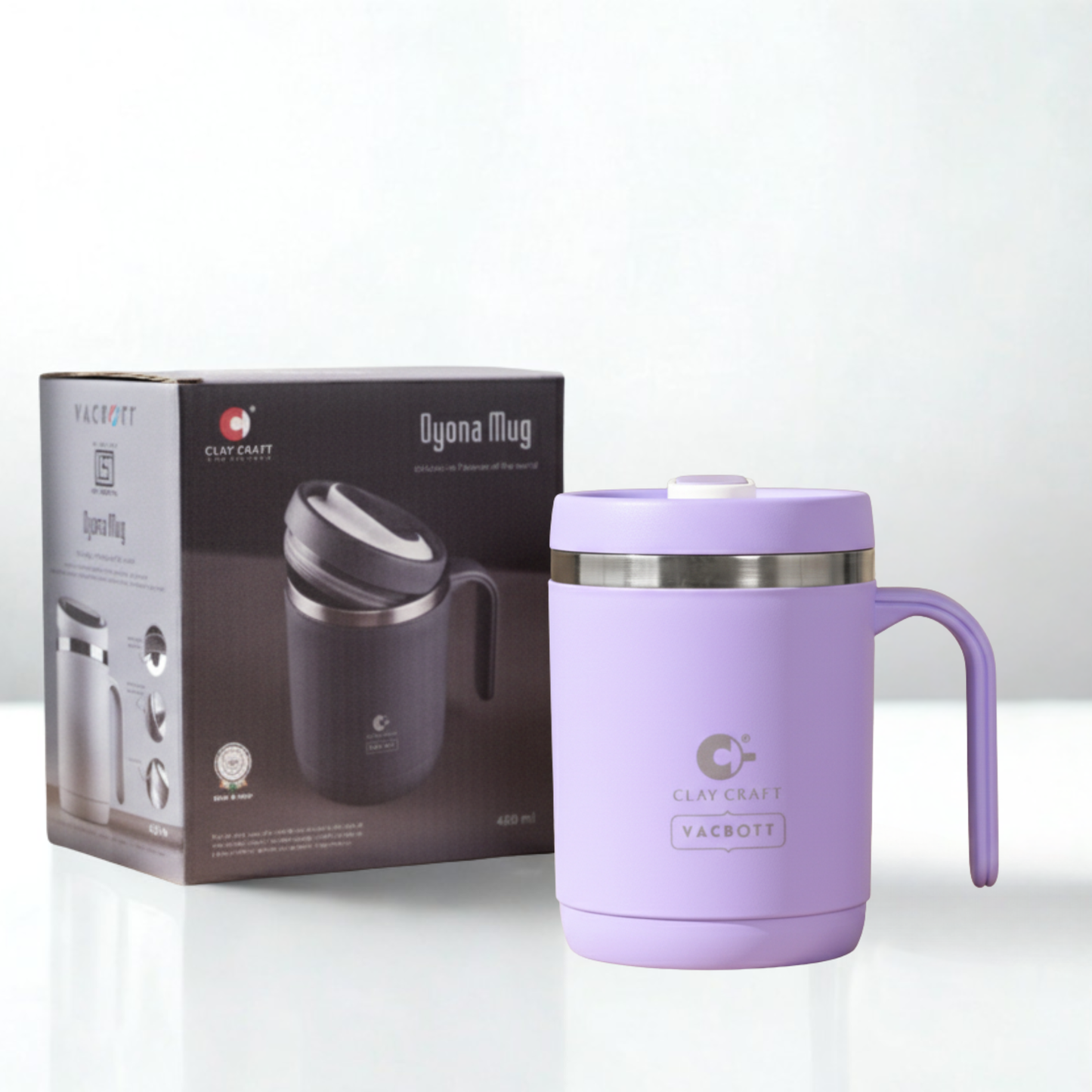 Vacbott Dyona Mug 400ml – PUF Insulated  | Leak-Proof Travel Mug