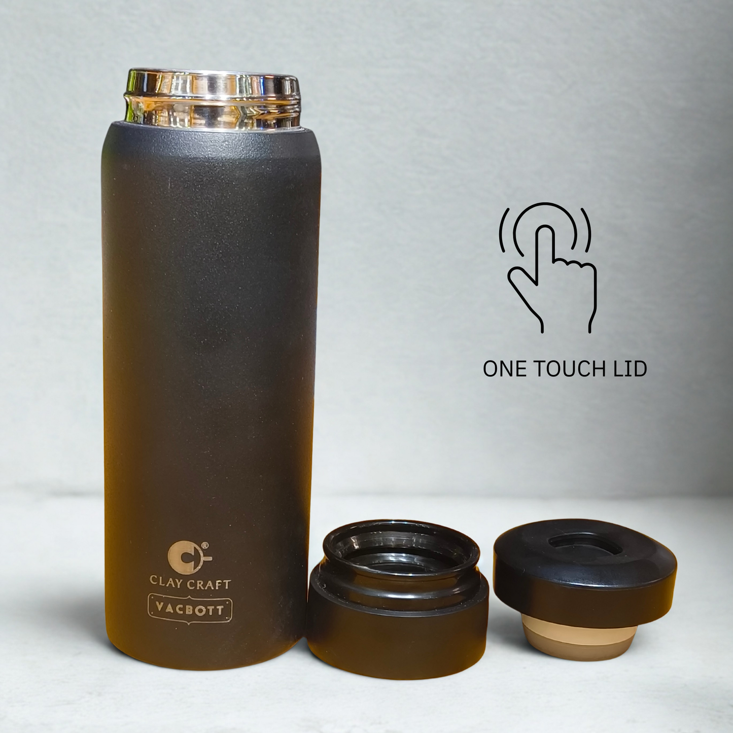 Vacbott Vacuum Bottle Legend Apex | One-Touch Lid | 24-Hour Hot & Cold 550ml| BIS Certified