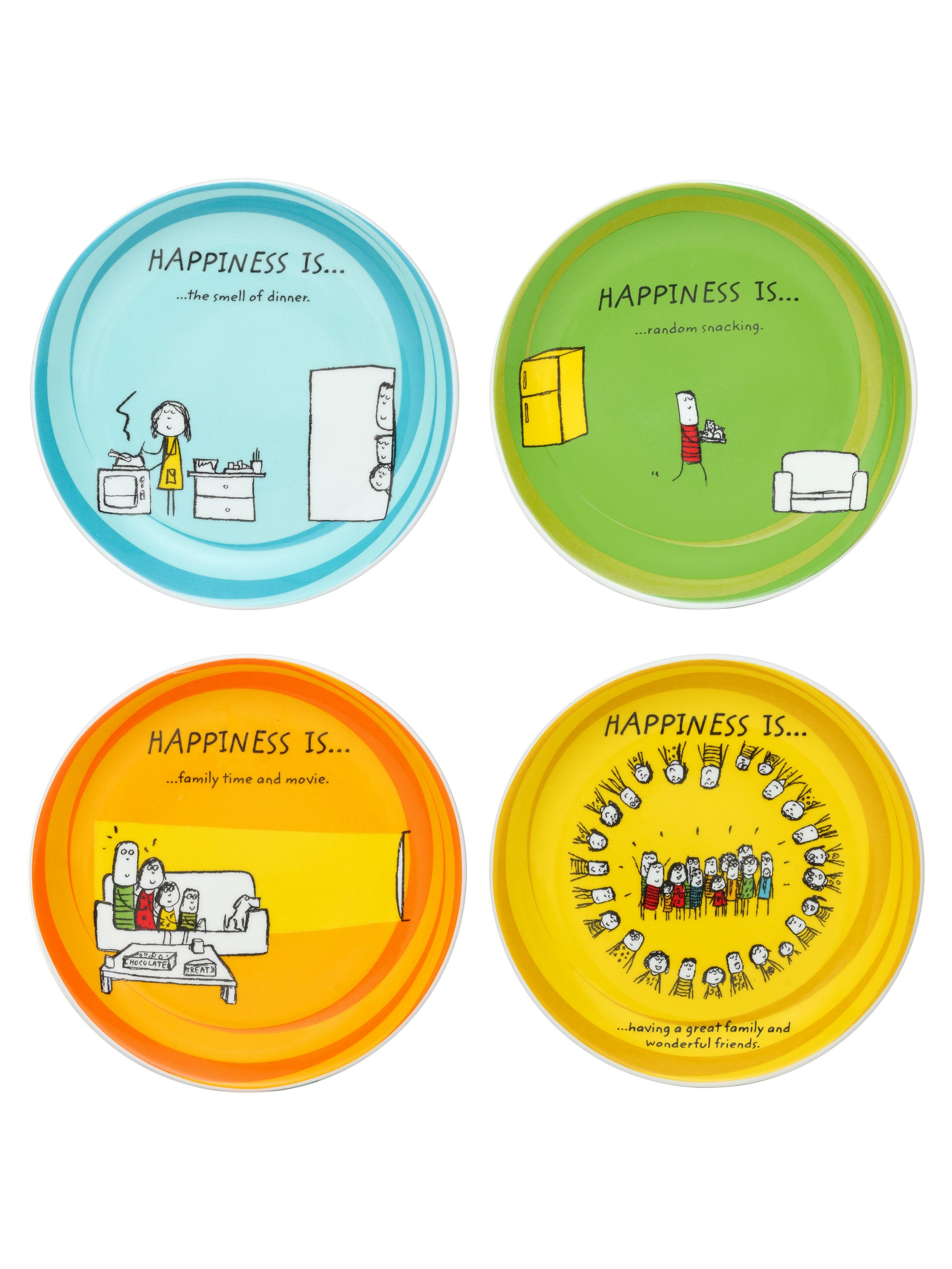 Buy Happiness Ceramic Mini Snack Plates 5