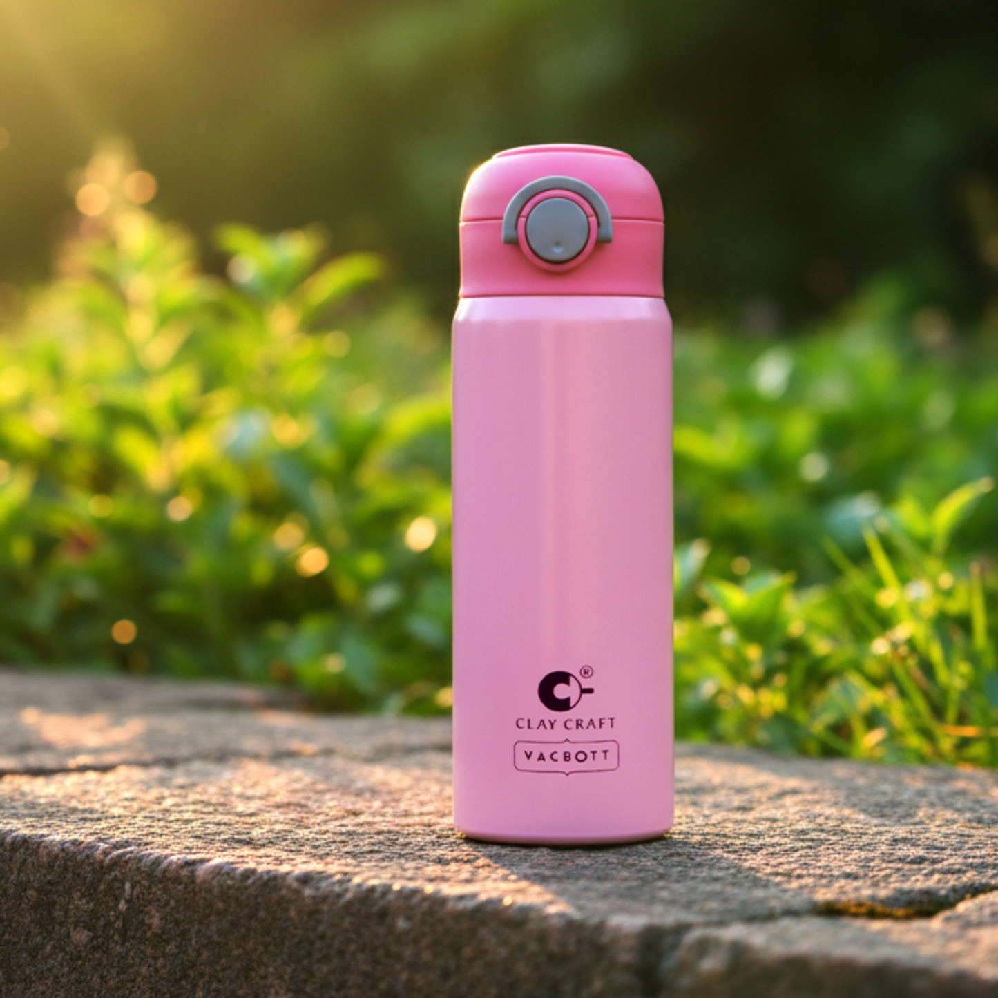 Vacbott Sonic Pro One-Touch Lid Vacuum Insulated Double Walled Water Bottle 18 Hrs Hot & 24 Hrs Cold Stainless Steel Flask, BIS Certified, 500ml